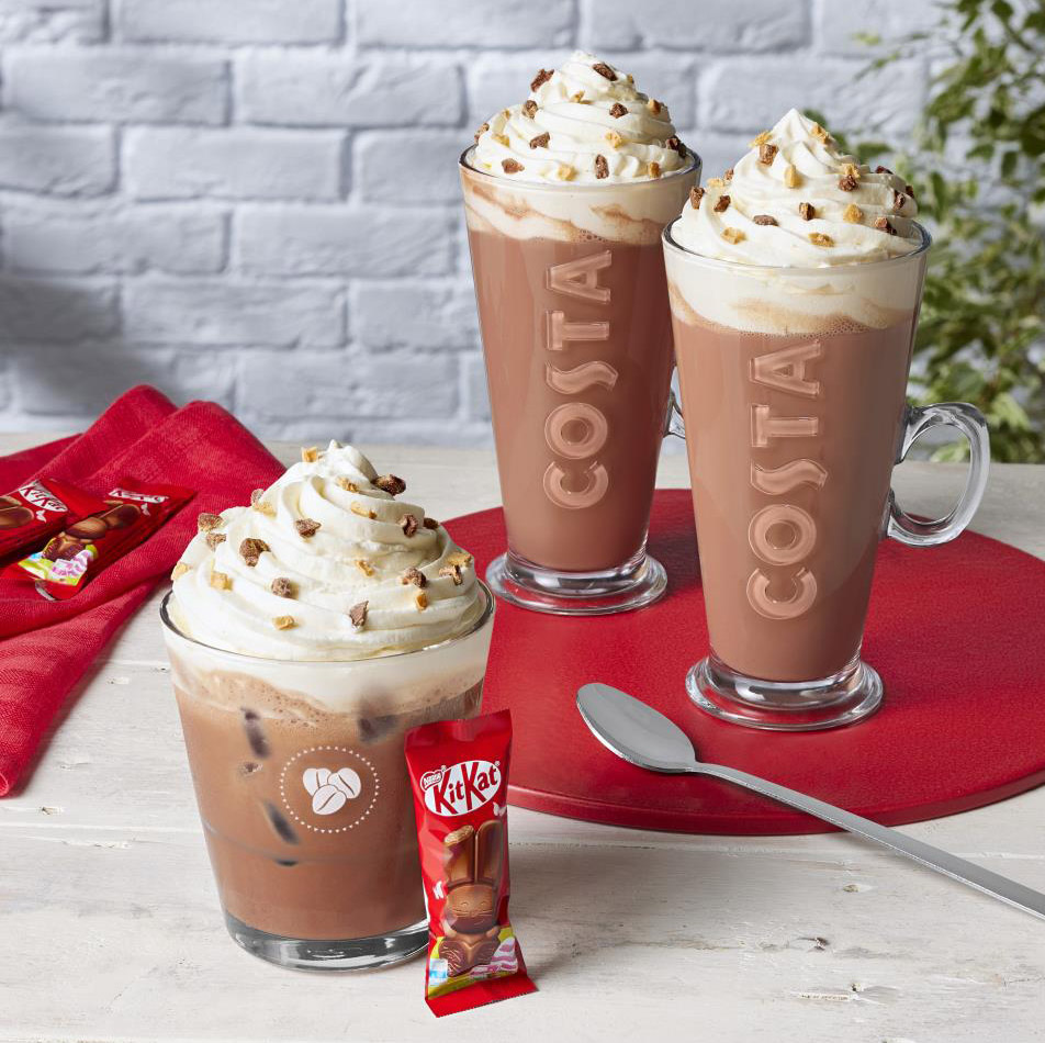 KitKat Iced Mocha and KitKat Hot Choc and KitKat Mocha Square