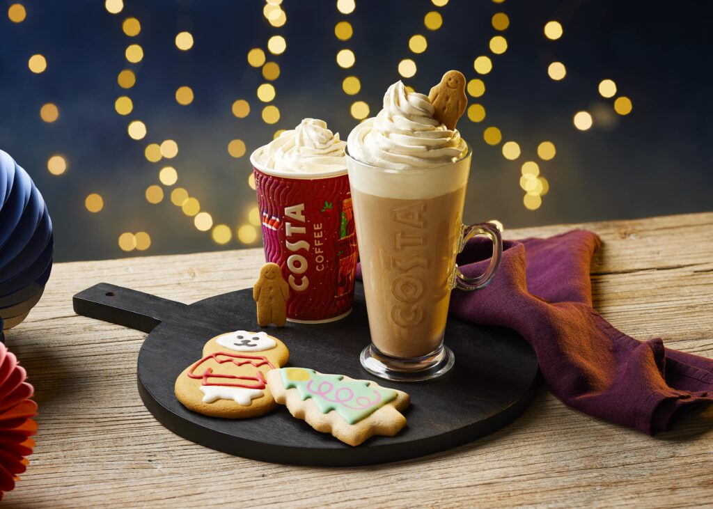 Costa Coffee Chrismas 2023 Christmas Tree Biscuit Polar Bear Biscuit Gingerbread Latte Reupload 20231023125714013