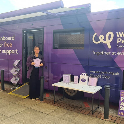 Weston Park Cancer Charity’s Big Purple Bus to visit Lakeside Village