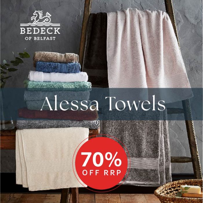 70% off Alessa towel range @Bedeck