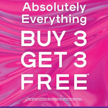 Buy 3 get 3 free @Calire’s Outlet