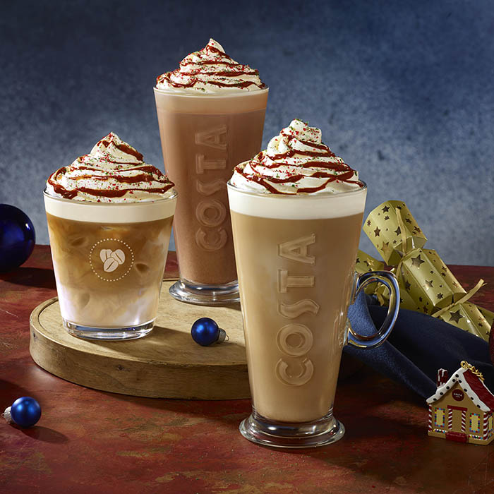 Caramel Nutcracker Latte Hot Chocolate Iced Latte Costa Coffee Festive 2024