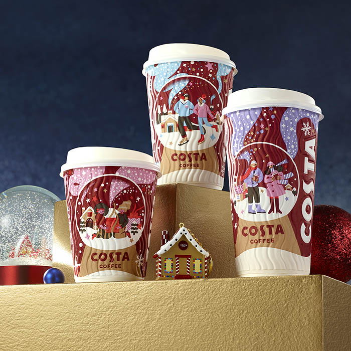 Costa Coffee Festive Takeaway Cups 2024