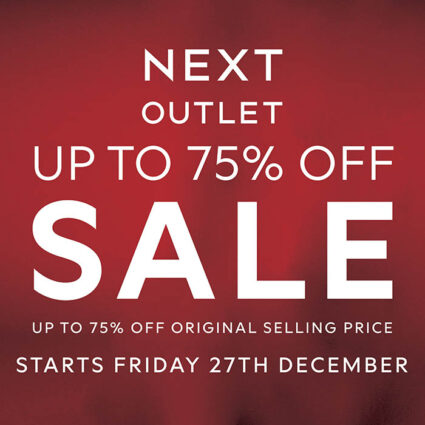 Up to 75% off @Next Outlet